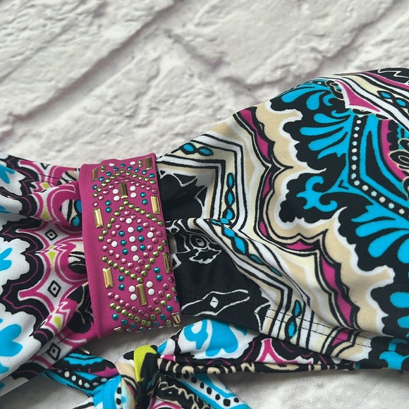 Multicolor strapless Bikini top - Picture 2 of 4